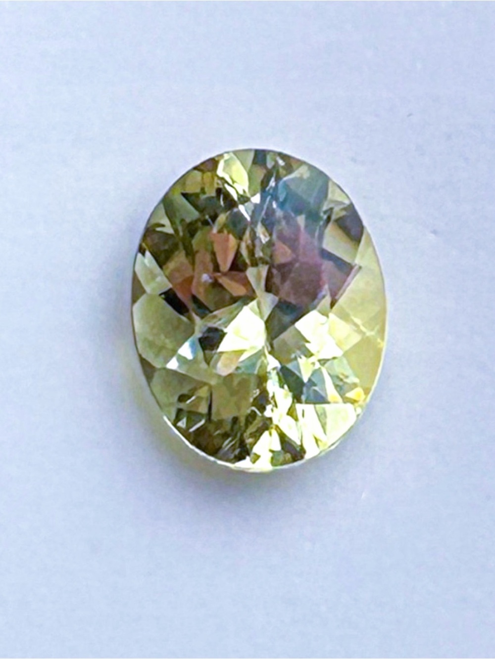 2.64CT Natural Canary Apatite Oval Loose Gemstone